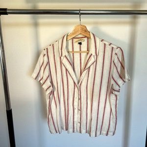 Cream Linen button up